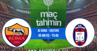 AS Roma - Crotone İddaa Analizi ve Tahmini 09 Mayıs 2021