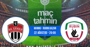 Khimki - Rubin Kazan İddaa Analizi ve Tahmini 22 Ağustos 2021