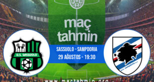 Sassuolo - Sampdoria İddaa Analizi ve Tahmini 29 Ağustos 2021