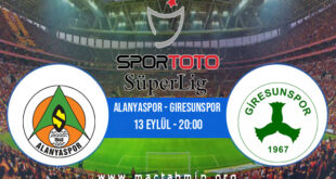 Alanyaspor - Giresunspor İddaa Analizi ve Tahmini 13 Eylül 2021