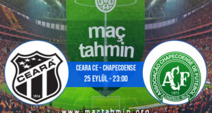 Ceara CE - Chapecoense İddaa Analizi ve Tahmini 25 Eylül 2021