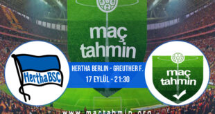 Hertha Berlin - Greuther F. İddaa Analizi ve Tahmini 17 Eylül 2021