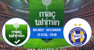 Ruh Brest - Bate Borisov İddaa Analizi ve Tahmini 25 Eylül 2021