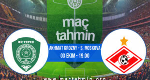 Akhmat Grozny - S. Moskova İddaa Analizi ve Tahmini 03 Ekim 2021