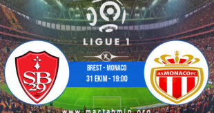 Brest - Monaco İddaa Analizi ve Tahmini 31 Ekim 2021