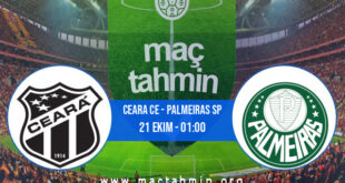 Ceara CE - Palmeiras SP İddaa Analizi ve Tahmini 21 Ekim 2021