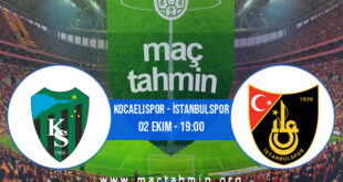 Kocaelispor - İstanbulspor İddaa Analizi ve Tahmini 02 Ekim 2021