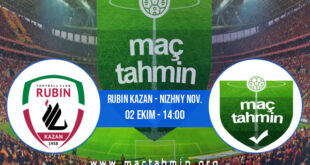 Rubin Kazan - Nizhny Nov. İddaa Analizi ve Tahmini 02 Ekim 2021