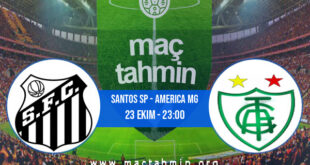 Santos SP - America MG İddaa Analizi ve Tahmini 23 Ekim 2021
