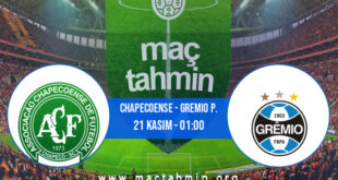 Chapecoense - Gremio P. İddaa Analizi ve Tahmini 21 Kasım 2021