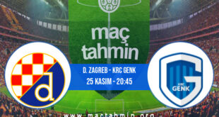 D. Zagreb - KRC Genk İddaa Analizi ve Tahmini 25 Kasım 2021