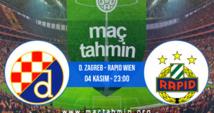 D. Zagreb - Rapid Wien İddaa Analizi ve Tahmini 04 Kasım 2021