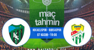 Kocaelispor - Bursaspor İddaa Analizi ve Tahmini 07 Kasım 2021