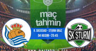 R. Sociedad - Sturm Graz İddaa Analizi ve Tahmini 04 Kasım 2021