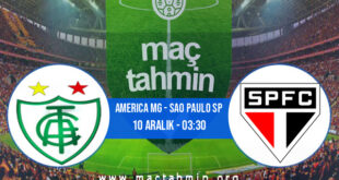 America MG - Sao Paulo SP İddaa Analizi ve Tahmini 10 Aralık 2021