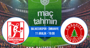 Balıkesirspor - Ümraniye İddaa Analizi ve Tahmini 11 Aralık 2021