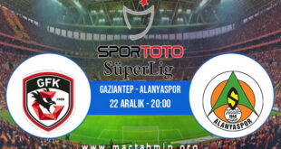 Gaziantep - Alanyaspor İddaa Analizi ve Tahmini 22 Aralık 2021