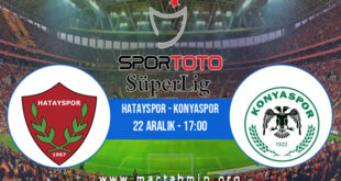 Hatayspor - Konyaspor İddaa Analizi ve Tahmini 22 Aralık 2021