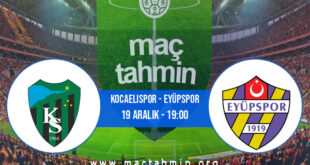 Kocaelispor - Eyüpspor İddaa Analizi ve Tahmini 19 Aralık 2021