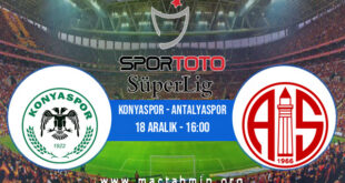 Konyaspor - Antalyaspor İddaa Analizi ve Tahmini 18 Aralık 2021