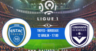 Troyes - Bordeaux İddaa Analizi ve Tahmini 12 Aralık 2021