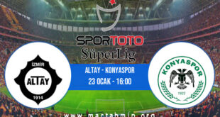 Altay - Konyaspor İddaa Analizi ve Tahmini 23 Ocak 2022