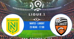 Nantes - Lorient İddaa Analizi ve Tahmini 23 Ocak 2022
