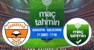 Adanaspor - Bşb Erzurum İddaa Analizi ve Tahmini 21 Şubat 2022