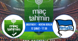 Greuther F. - Hertha Berlin İddaa Analizi ve Tahmini 12 Şubat 2022