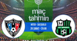 Inter - Sassuolo İddaa Analizi ve Tahmini 20 Şubat 2022