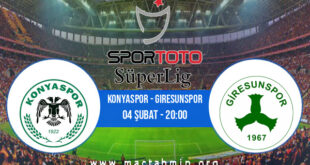 Konyaspor - Giresunspor İddaa Analizi ve Tahmini 04 Şubat 2022