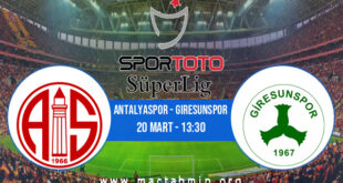 Antalyaspor - Giresunspor İddaa Analizi ve Tahmini 20 Mart 2022