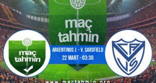 Argentinos J. - V. Sarsfield İddaa Analizi ve Tahmini 22 Mart 2022