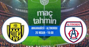 Ankaragücü - Altınordu İddaa Analizi ve Tahmini 20 Nisan 2022