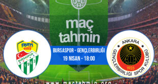 Bursaspor - Gençlerbirliği İddaa Analizi ve Tahmini 19 Nisan 2022