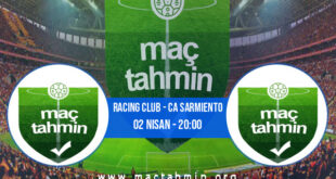 Racing Club - CA Sarmiento İddaa Analizi ve Tahmini 02 Nisan 2022