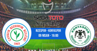 Rizespor - Konyaspor İddaa Analizi ve Tahmini 09 Nisan 2022