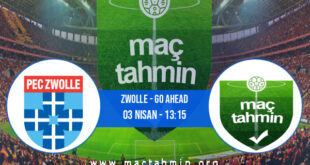 Zwolle - Go Ahead İddaa Analizi ve Tahmini 03 Nisan 2022