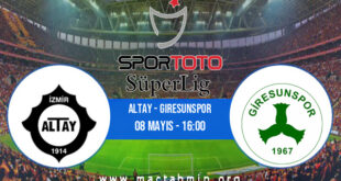 Altay - Giresunspor İddaa Analizi ve Tahmini 08 Mayıs 2022