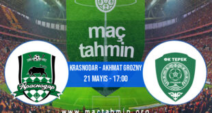Krasnodar - Akhmat Grozny İddaa Analizi ve Tahmini 21 Mayıs 2022