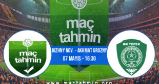 Nizhny Nov. - Akhmat Grozny İddaa Analizi ve Tahmini 07 Mayıs 2022