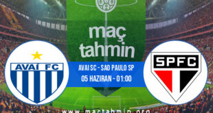 Avai SC - Sao Paulo SP İddaa Analizi ve Tahmini 05 Haziran 2022