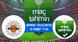 Orenburg - Krylia Sovetov İddaa Analizi ve Tahmini 16 Temmuz 2022