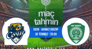 Sochi - Akhmat Grozny İddaa Analizi ve Tahmini 30 Temmuz 2022