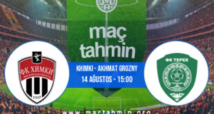 Khimki - Akhmat Grozny İddaa Analizi ve Tahmini 14 Ağustos 2022