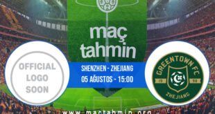 Shenzhen - Zhejiang İddaa Analizi ve Tahmini 05 Ağustos 2022