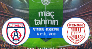 Altınordu - Pendikspor İddaa Analizi ve Tahmini 12 Eylül 2022