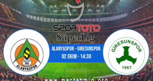 Alanyaspor - Giresunspor İddaa Analizi ve Tahmini 02 Ekim 2022