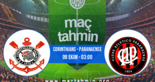 Corinthians - Paranaense İddaa Analizi ve Tahmini 09 Ekim 2022