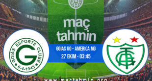 Goias GO - America MG İddaa Analizi ve Tahmini 27 Ekim 2022